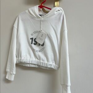 White Hoodie Sweater, girls size 6